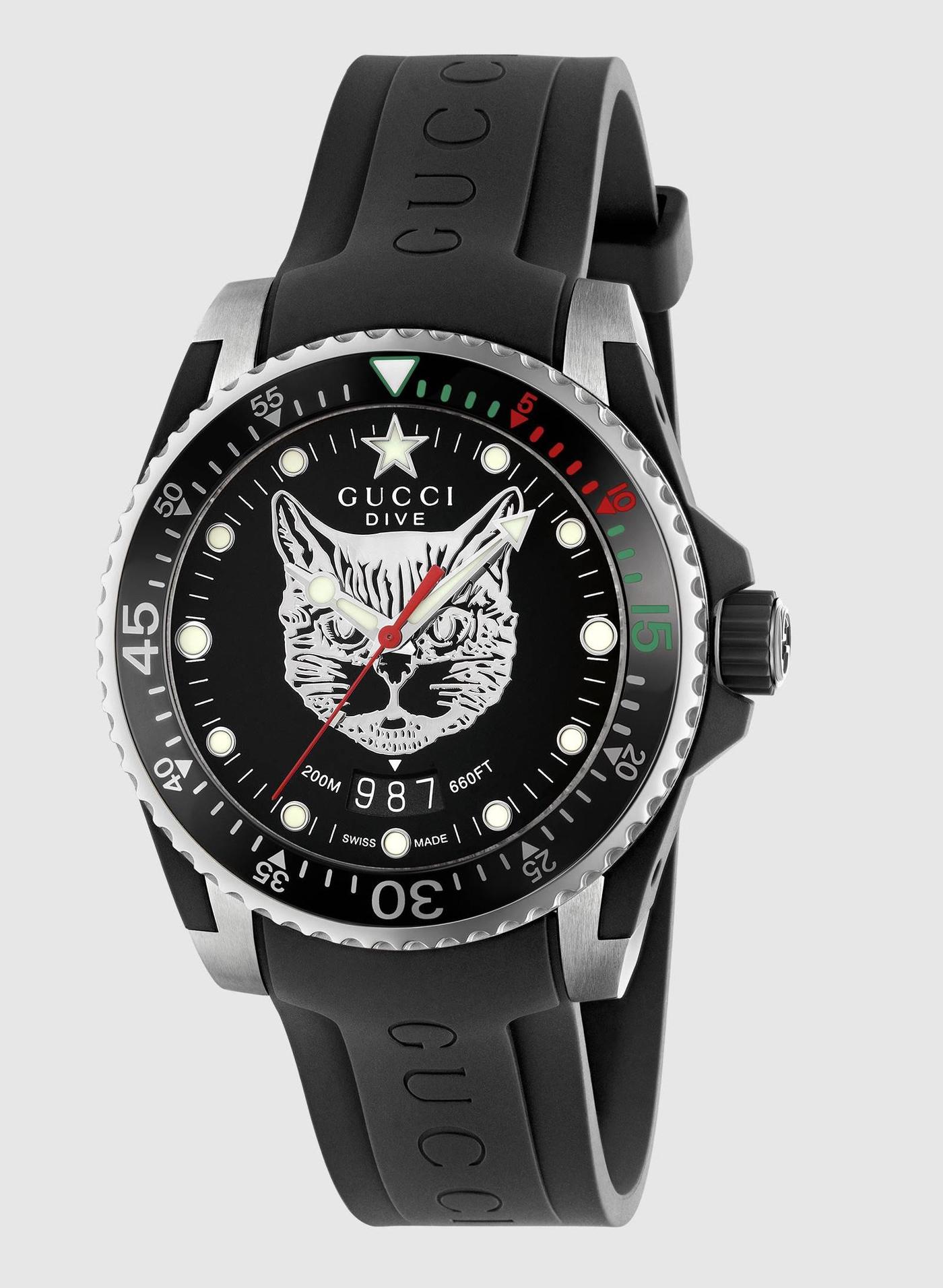 gucci dive cat watch