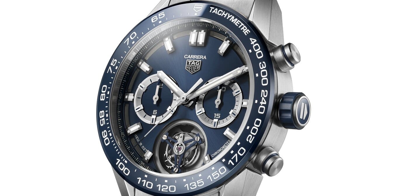 Blue and titanium for the TAG Heuer Carrera Heuer 02T