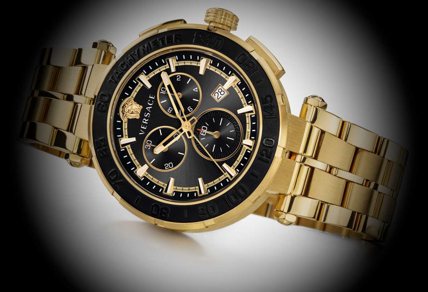 23SS NEW】VERSACE_men / GRECA ACTION CHRONO 腕時計 (VERSACE