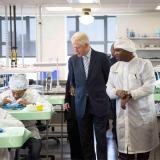 Bill Clinton visiting Shinola's facilities