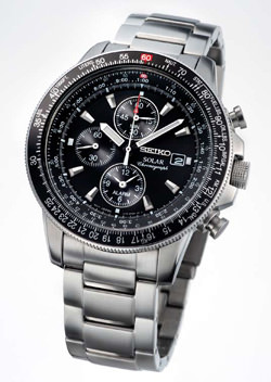 seiko solar pilot watch