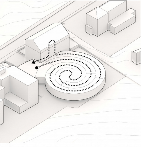 The journey inside the spiral and the original Audemars Piguet building