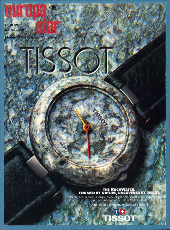 The RockWatch by Tissot on the cover ot this 1986 issue of Europa Star.
