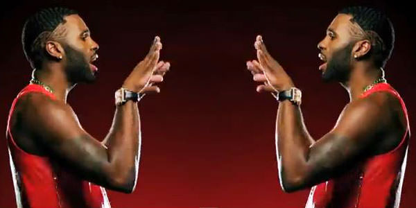 Jason Derulo wearing IceLink (AMFL1RGL 6Timezone Ambassador timepiece)