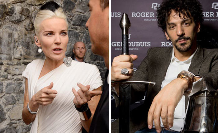 Left: Daphne Guinness - Right: Tomer Sisley