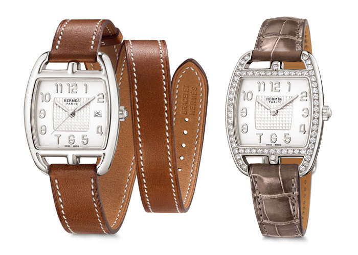 Cape Cod Tonneau GM Silver watches by Hermès