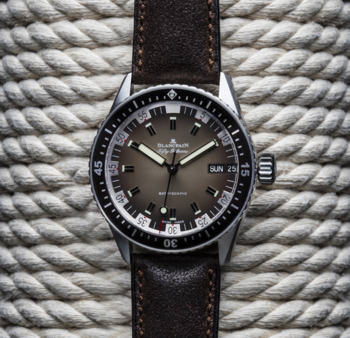Blancpain Fifty Fathoms Bathyscaphe Day Date in 1970s style