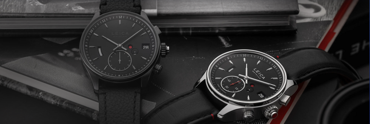 The Leica ZM 1 and ZM 2 watches, designed by Achim Heine. The movement and the watch components are manufactured in Lehmann Präzision's workshop in Germany.