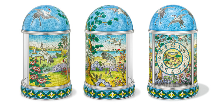 Precious enamelled Dome clocks.