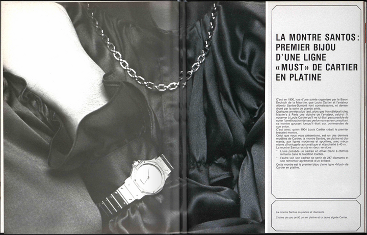 The Must de Cartier line was launched in the 1970s. The Santos model was incorporated in 1981.