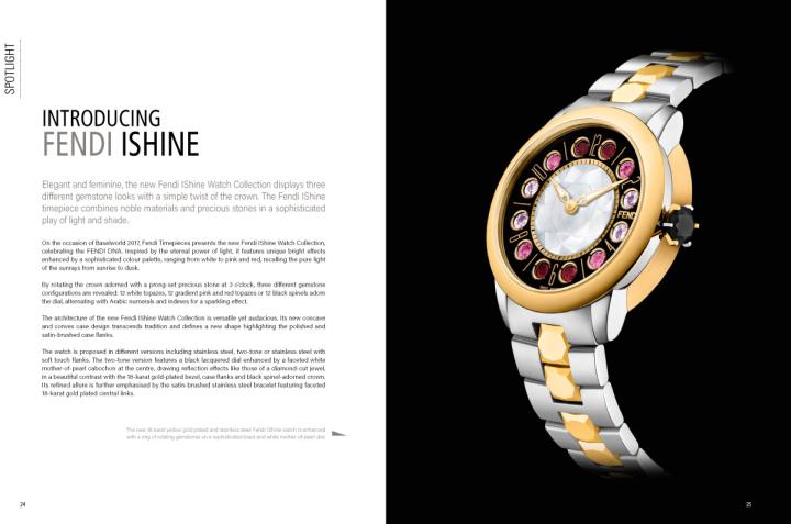 fendi watch with rotating gemstones