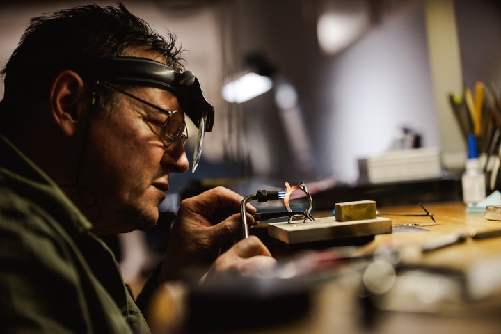Inside the Conventional Micro-Mechanics Workshop, where the manufacture's cases and case middles are crafted using traditional methods.
