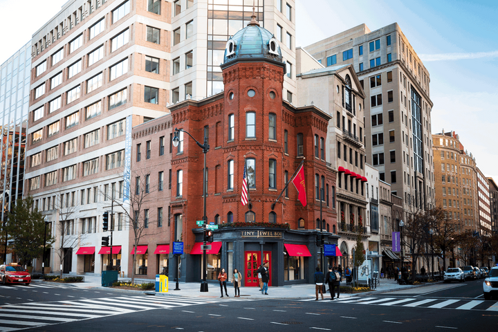 Tiny Jewel Box, which was expanded three years ago, occupies a historic building in downtown Washington DC
