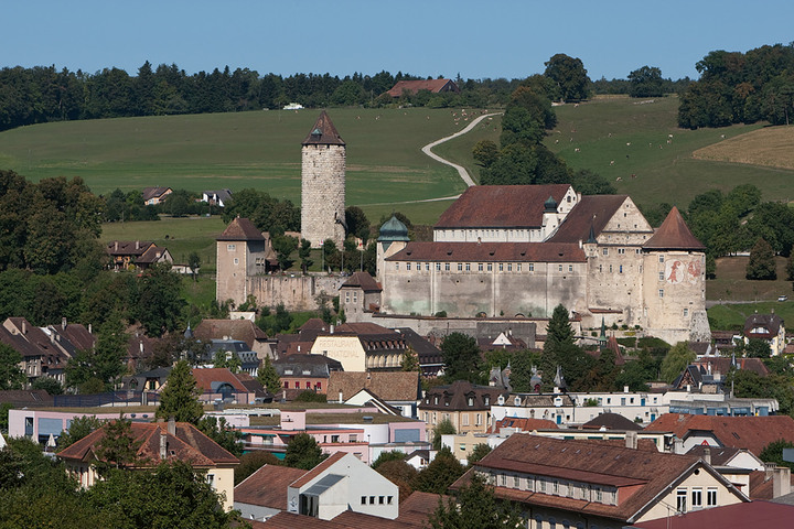 Porrentruy Castle, where the first watchmaking apprentices' workshop was set up in 1842.