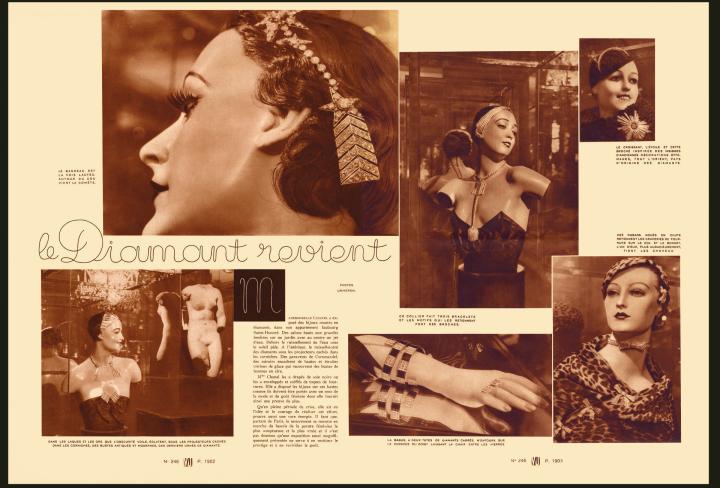 Article on “Bijoux de diamants” published in VU in November 1932.