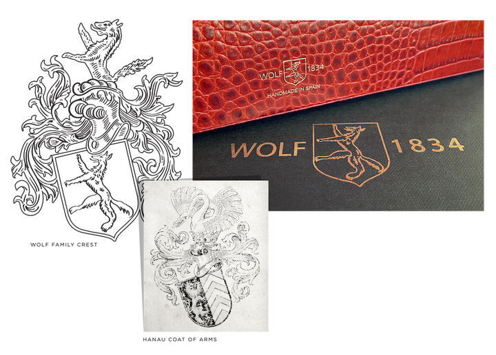 Philip Wolf I based the design of the family crest on the coat of arms of Hanau, the town where he and generations before him had grown up.