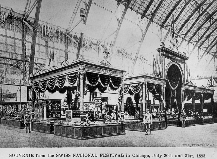 Souvenir from the Swiss National Festival in Chicago, July 30th and 31st, 1893. Tissot Archive.
