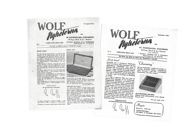 Wolf promotional catalogues in Swedish, dating from 1950. 