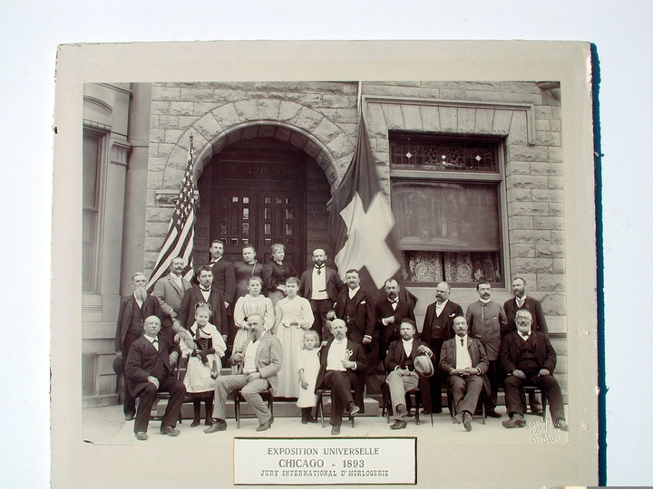 The international watchmaking jury of the Chicago World's Fair, 1893. With Charles-Emile Tissot (seated first rank on the left) and Gabriel-Marie Rouge-Feurtet (seated first rank, second from right). Tissot Archive.
