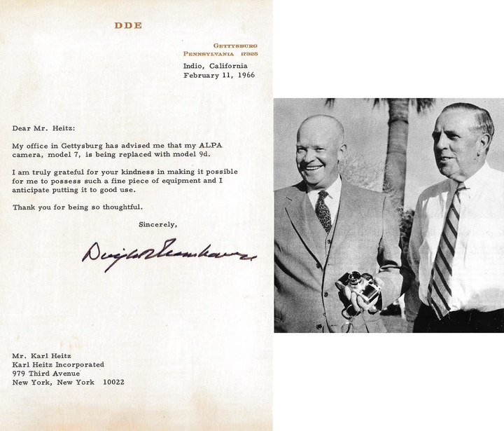 Among Alpa camera enthusiasts was U.S. President Dwight Eisenhower.