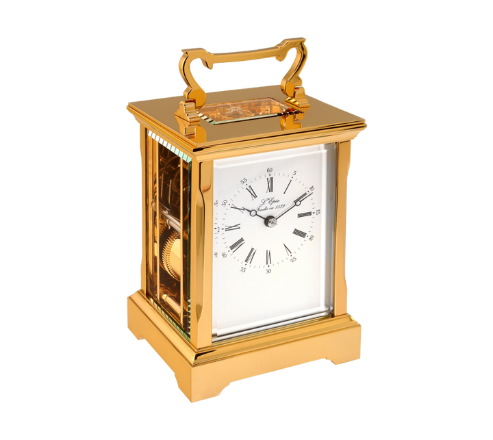 The brand still manufactures (and repairs) its historic product, the carriage clock…