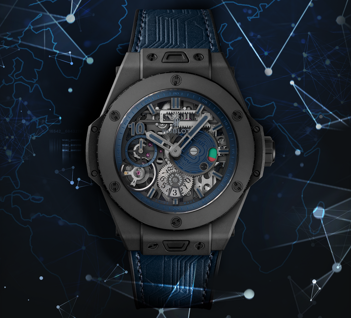 The design of Hublot's Big Bang Meca-10 P2P was inspired by Bitcoin and, at its launch in 2018, could only be acquired with the cryptocurrency.
