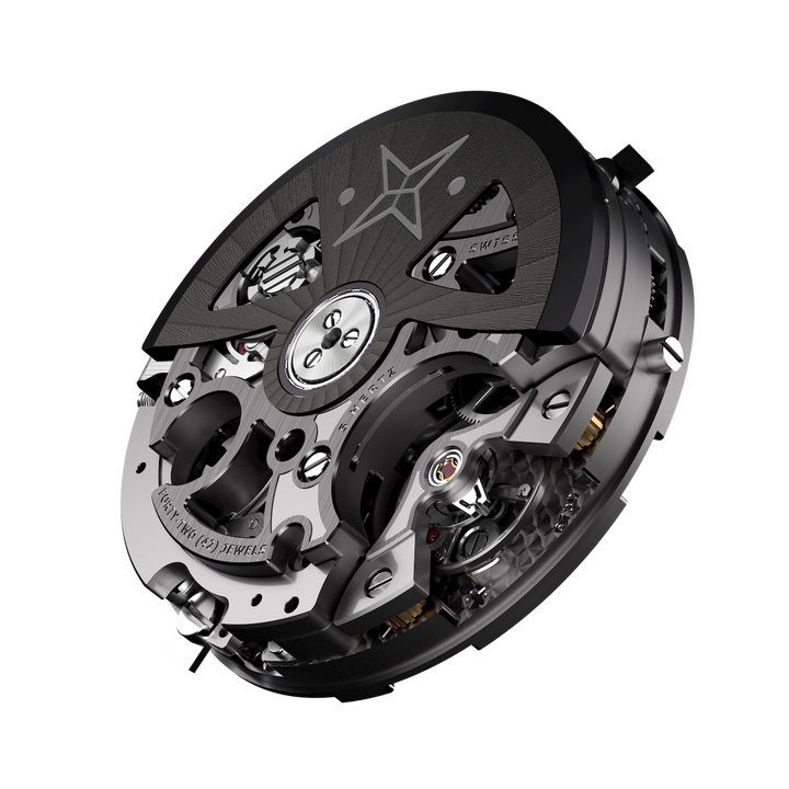...also available with its split-seconds function, here in titanium.