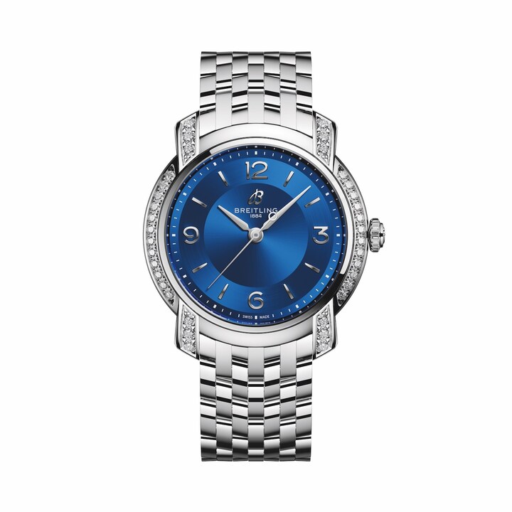 Breitling Lady Premier 32 mm with stainless steel bracelet and lab grown diamonds