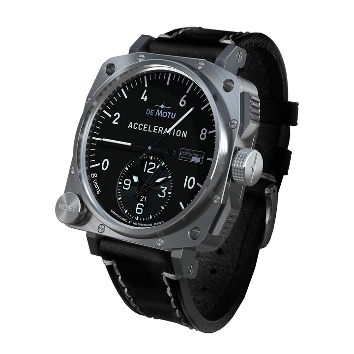 The DMG Pilot Instruments integrate a fully functional g-meter and a wristwatch. It will be available in the near future.