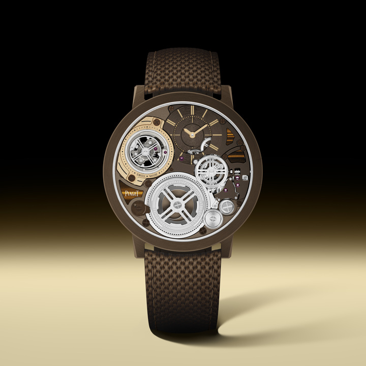 The Altiplano Ultimate Concept Tourbillon houses an ornamental stone within its record-breaking 2 mm-thick case.