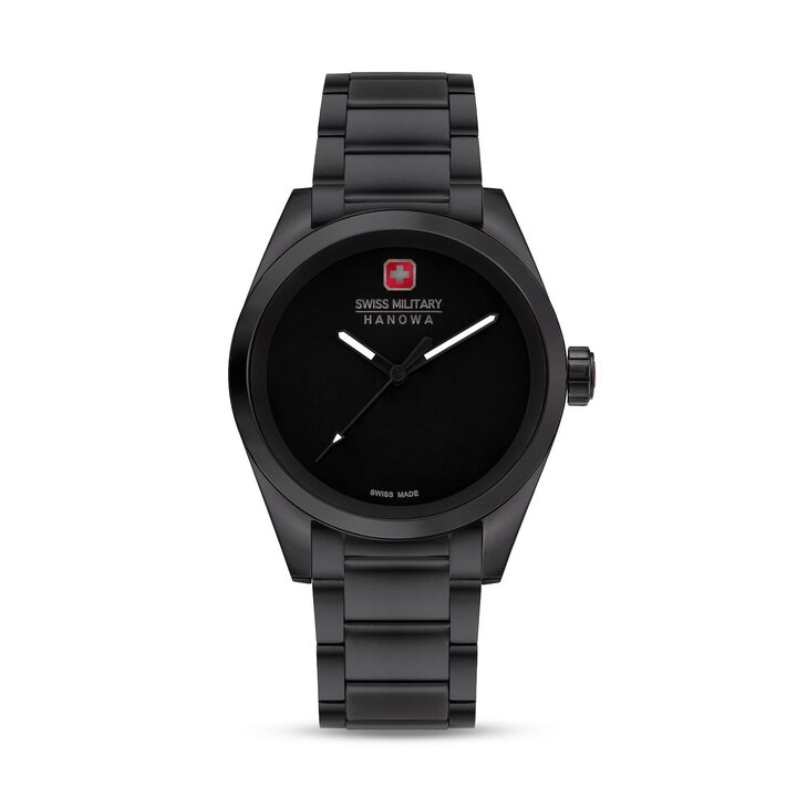 Dark Matter with Musou Black dial, which absorbs 99.4% of light, and a 42mm case and bracelet in black stainless steel. Ronda quartz movement. A watch with a strong identity, listed at CHF 329.