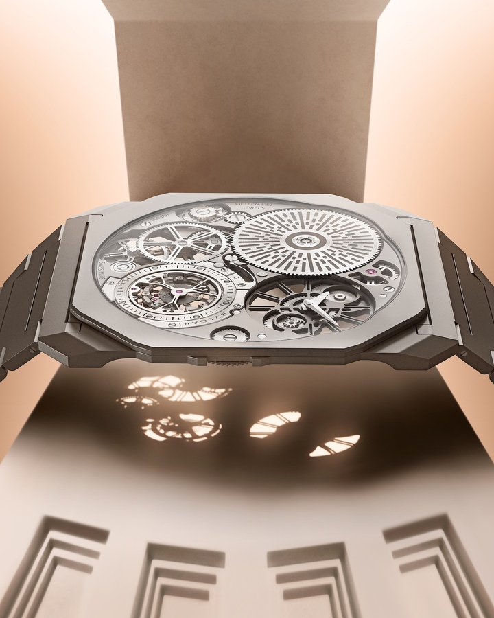 Developed with Concepto, Bvlgari's Octo Finissimo Ultra Tourbillon is just 1.85 mm thick, embodying the audacity of a complication taken to the limits of thinness.