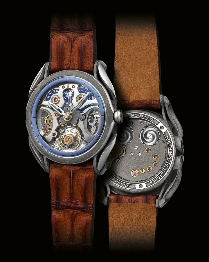 Inspired by the organic forms and holistic philosophy of the Art Nouveau movement, the Ornament Nouveau reflects Holthinrichs' belief that every component must contribute to a coherent artistic vision. The result is a highly sculptural timepiece whose flowing lugs and openworked architecture create a three-dimensional object unlike anything else in contemporary watchmaking.