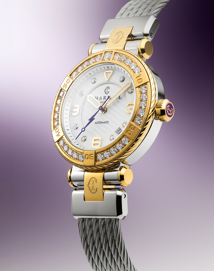 In an industry where women's watches have often been adaptations of existing men's models, Coralie Charriol has consistently reversed the process, designing for women first and then expanding concepts into larger formats. The Surf collection is a clear example of this approach and the Navigator Surf Glam is a watch designed not for a single occasion, but for a complete lifestyle.