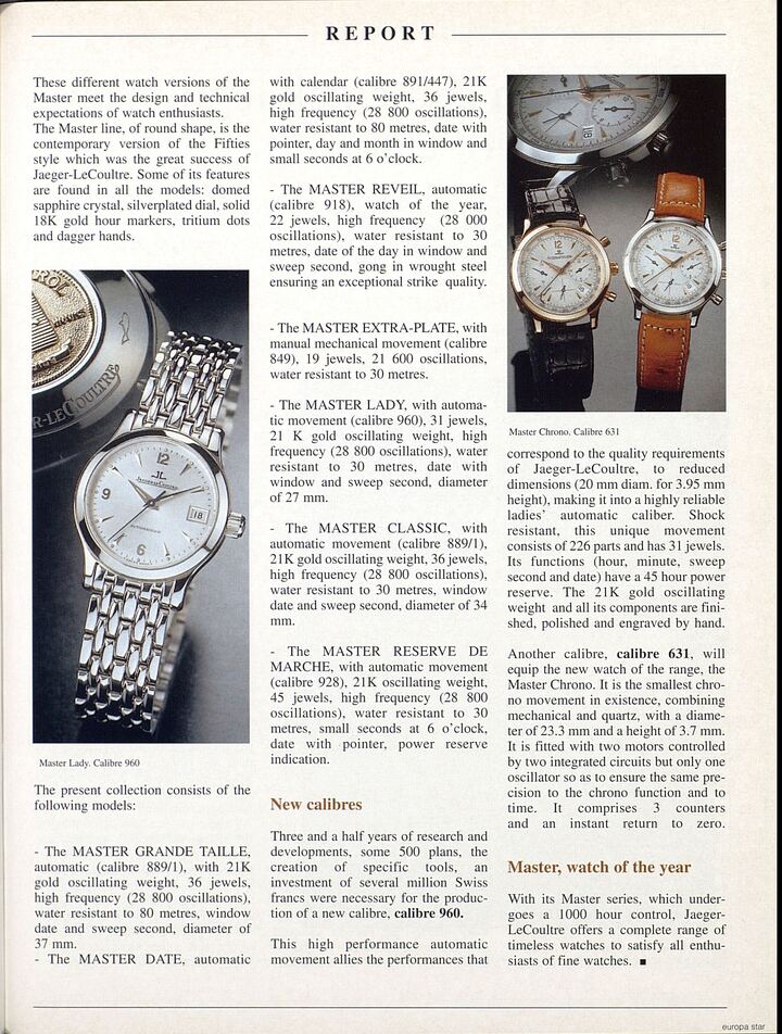 The original model from the 1990s, which served as inspiration for the new limited edition, is featured in this 1995 Europa Star article.