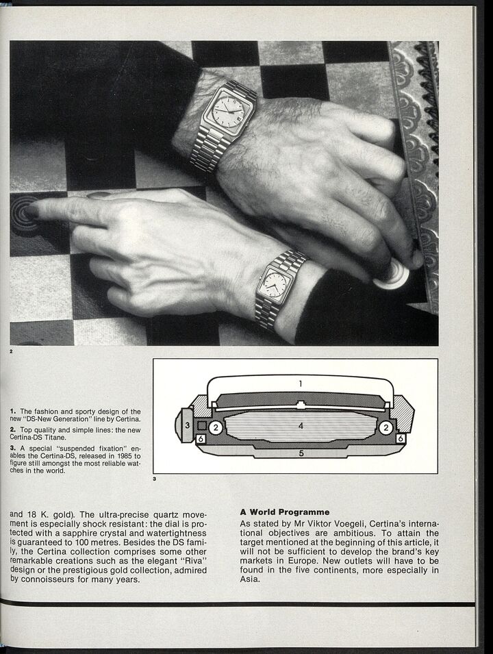 Explanation of the suspended mounting system at the heart of the DS (Double Security) concept.