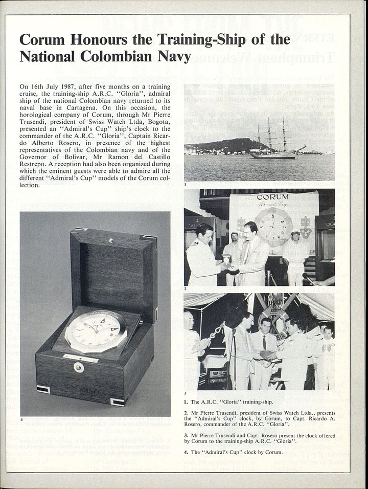 Corum's ties to the nautical world run deep (here, a 1987 Europa Star archive on the Admiral's Cup): the model bearing that name - until recently accounting for some 65% of sales - is the cornerstone of the revival led by Haso Mehmedovic.