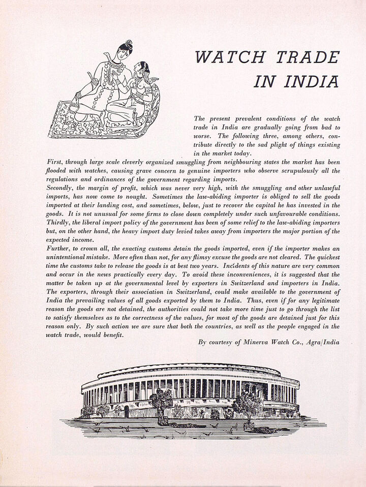 The debate surrounding entry taxes on the Indian market is nothing new, as illustrated by this archive from the Europa Star publication for India, from 1955.