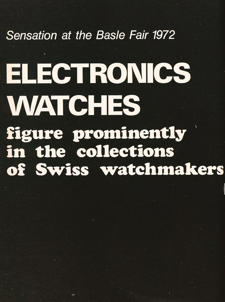 This article, published in 1972 in Europa Star, is a highly detailed overview of the latest developments and various solutions in electronic watchmaking, including the Swissonic 100. 