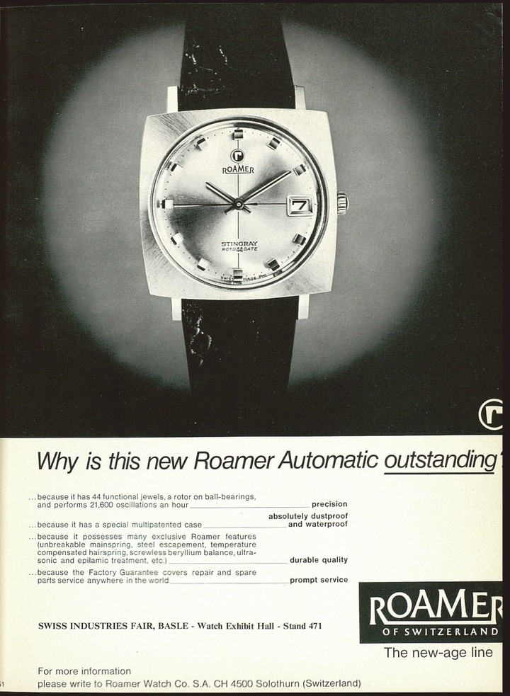 Selection of Roamer archives in Europa Star, from 1946, 1952 and 1966 respectively