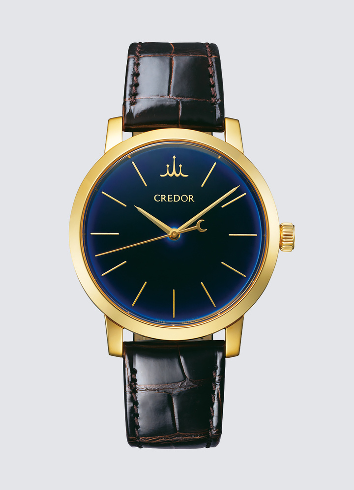 Credor 50th Anniversary Eichi II Limited Edition. What better way to mark the 50th anniversary of Credor than with this special edition of the Eichi II. By virtue of its absolute simplicity, its deep-blue, hand-painted porcelain dial and its hand-wound Spring Drive movement with its exclusive Japanese architecture, the Eichi II is the quintessence of Credor horology – horology that combines the ancestral craft of porcelain-painting with the modernity of the peerless Spring Drive movement (+/15 seconds a month). The subtility of the myriad reflections of the ruri-coloured dial (ruri means lapis lazuli) is further enhanced by the 18k gold of the slim hour markers and elegant bezel (39mm case).